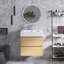 24 po Meuble-lavabo mural simple avec plateau en résine blanche-571594429