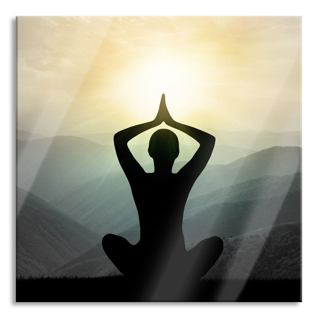 Glasbild von Yoga und Meditation