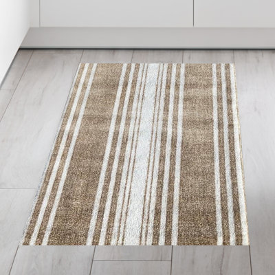 Tapis de sol en lin à rayures