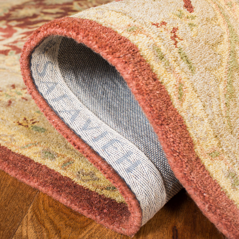 Traver Hand-Tufted Wool Rust Area Rug, Runner 2'3" x 12'