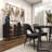 Metal Leaf Bronze Wall Decor with Black Frame-1722932281
