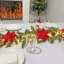 Faux fleurs artificielles en forme de lanterne de Noël avec guirlande de fleurs