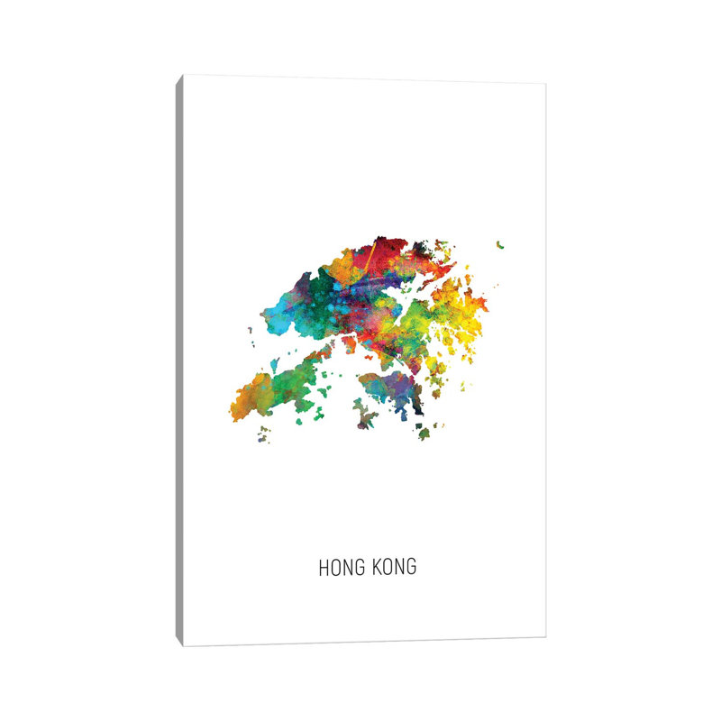 MTO2978-Carte de Hong-kong, H 18 po x l 12 po x 1,5 po