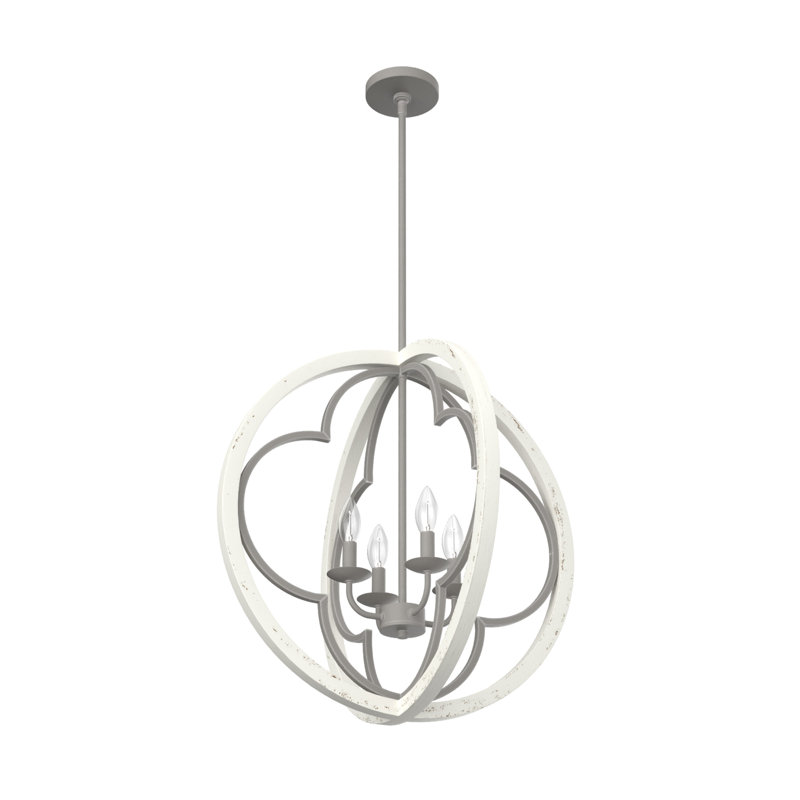 Lustre sphérique unique à 4 lumières Gablecrest, H 24 po x l 24 po x P 24 po
