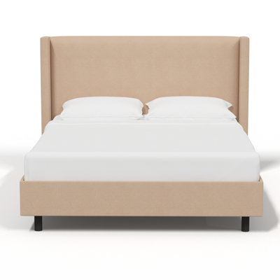 Hanson Upholstered Wingback Platform Bed