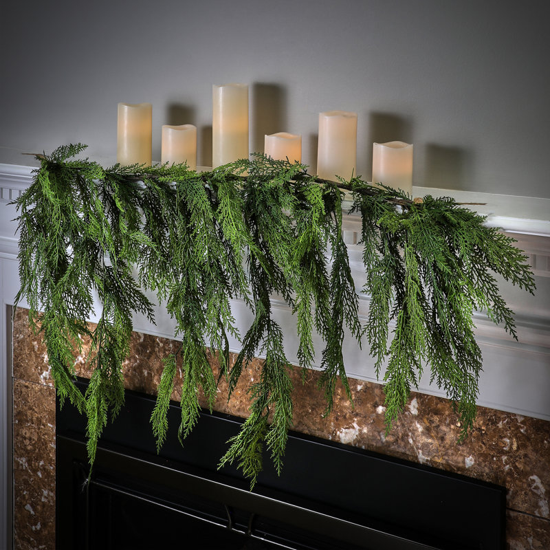 48x27" Natural Touch Cedar Dripping Garland