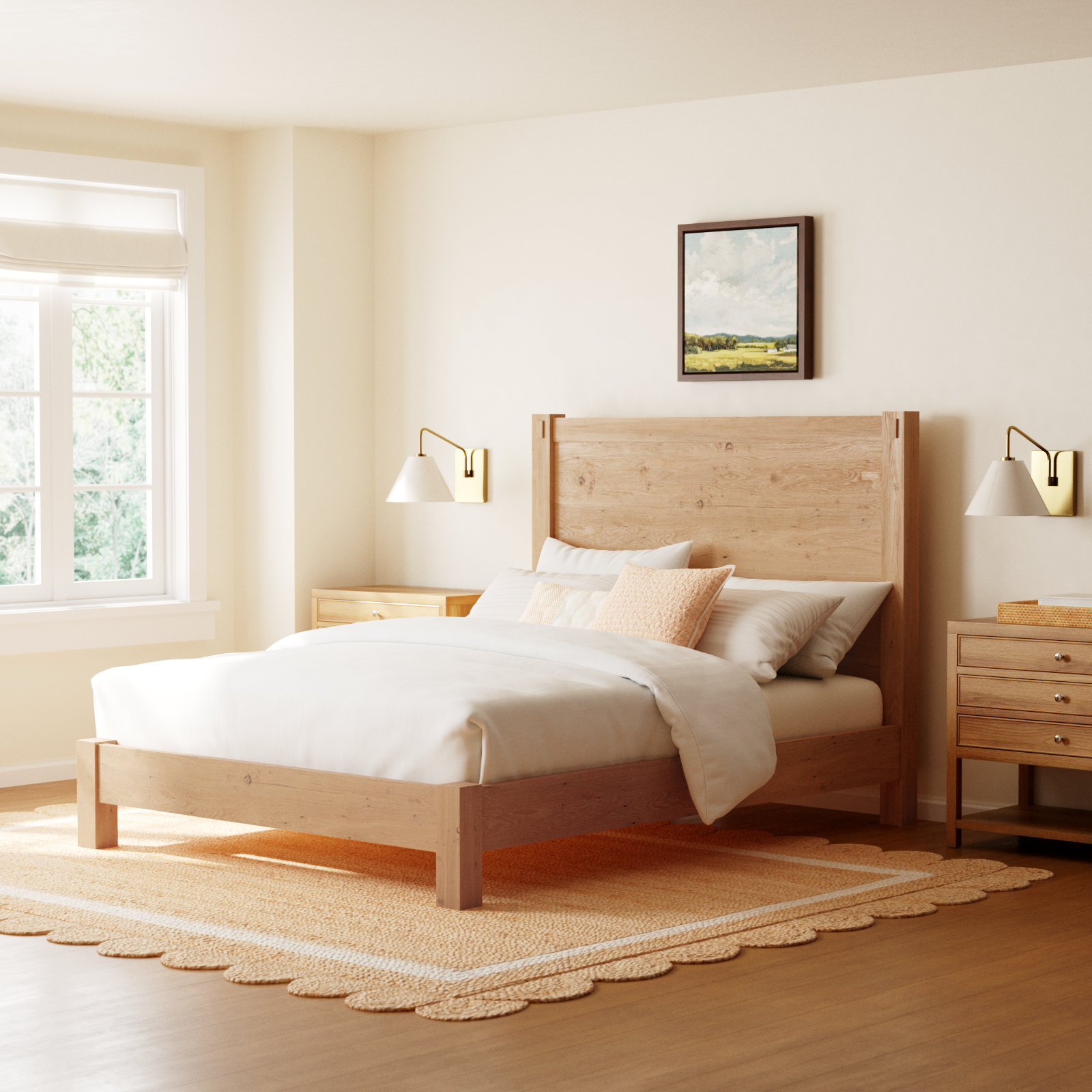 Rhett Solid Wood Bed, Queen