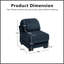 Canapé sans accoudoirs en velours côtelé avec 1 coussin - bleu-840329039
