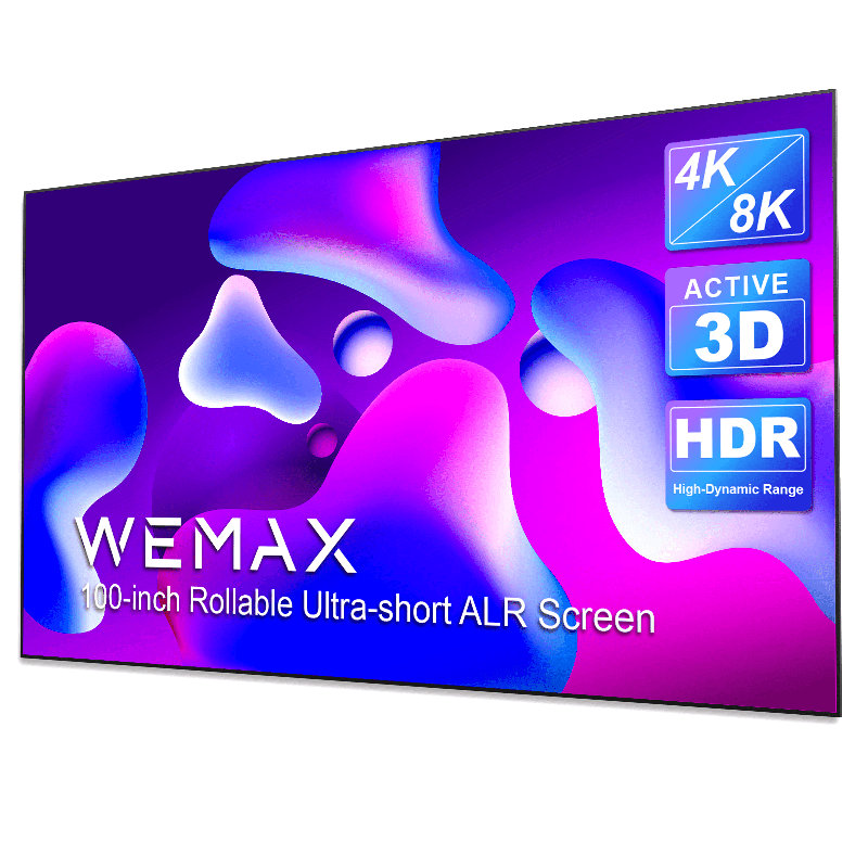 Écran de projection à cadre fixe 100 po pour projecteurs ultra-courts, écran de cinéma maison 16: 9, 100"
