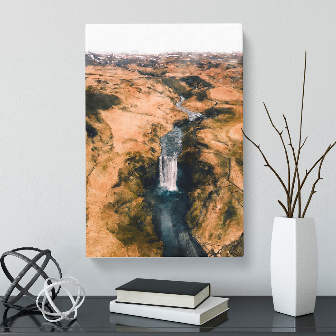 The Skogafoss Waterfall In Iceland - Wrapped Canvas