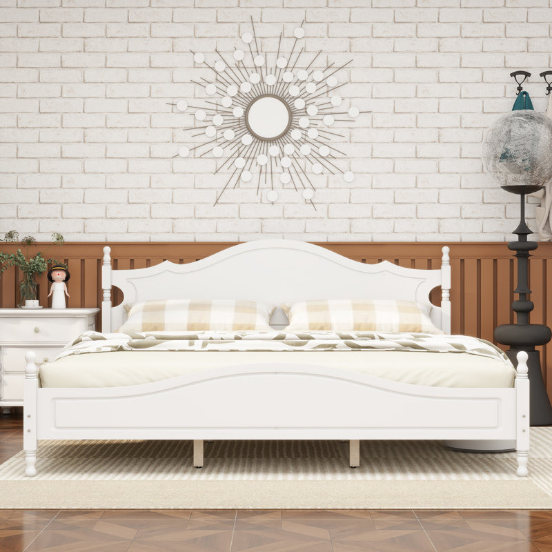 Lit standard Cayce, King, Blanc