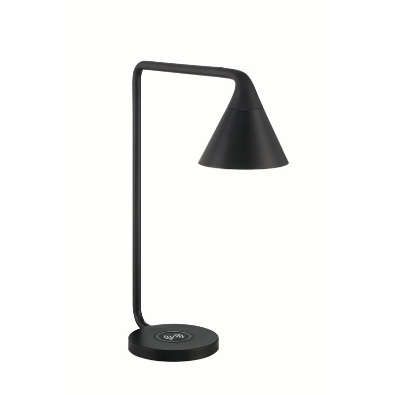 George Kovacs Task Portables LED Table Lamp W/Wireless Charger In Coal Finish