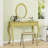3-Drawer Makeup Vanity Desk with Oval Mirror-498260221