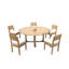 Joice Outdoor 6 - Piece Teak Dining Set-428460316