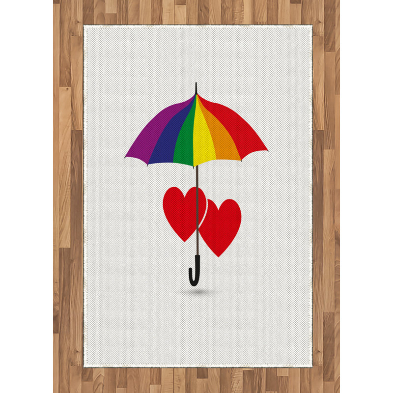 Tapis décoratif en polyuréthane à haute densité Rainbow, Rectangle— 4 pi x 5 pi 8 po