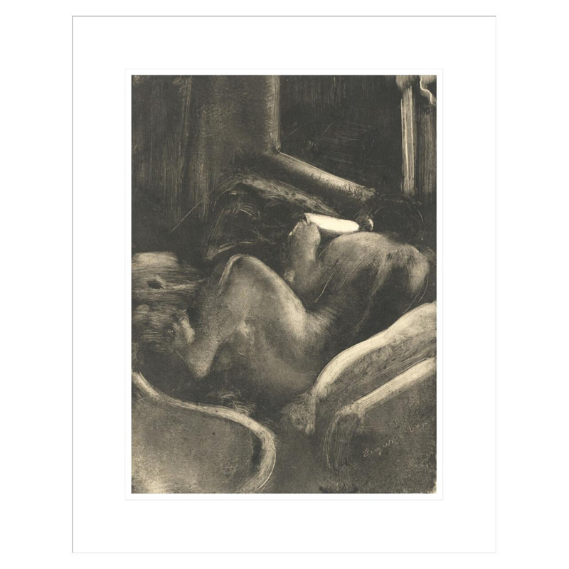 «Woman Reading (Liseuse)» par Edgar Degas, impression giclée encadrée, H 21,75 po x l 17,41 po
