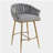 Bar stools Set of 2,velvet kitchen island counter bar stool with hand- wave back-1841168360