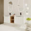 Ensemble de meuble-lavabo double mural 60 po Dilek