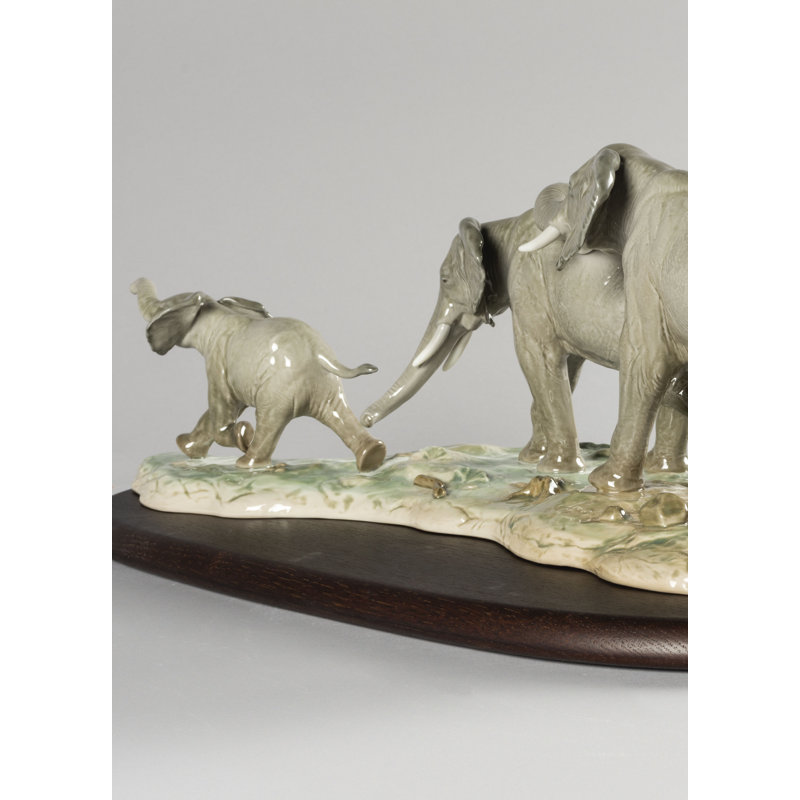 We Follow in Your Steps Elephants Figurine