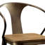 Chaise d’appoint en métal brun Khamis