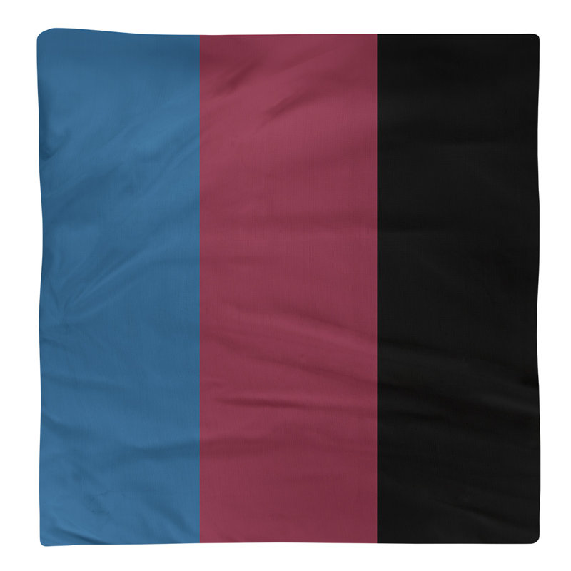 Colorado Striped Square Napkin, 10" x 10", Blue/Burgundy/Black, Polyester
