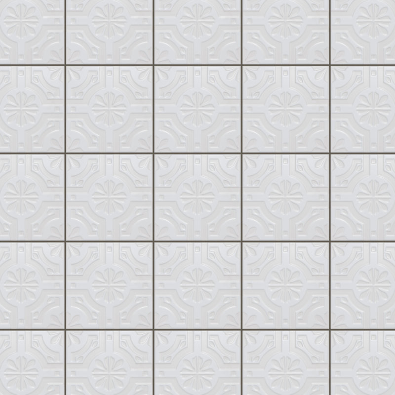 Triplex 7.75" x 7.75" Ceramic Patterned Wall Tile