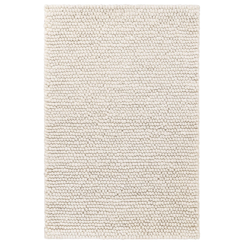 Tapis ivoire en laine / viscose Niels, Rectangle 5 pi x 8 pi