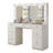Boahaus Yara Large Lighted Makeup Vanity Desk with Big Mirror and Built-In Lights-106032967-106032959