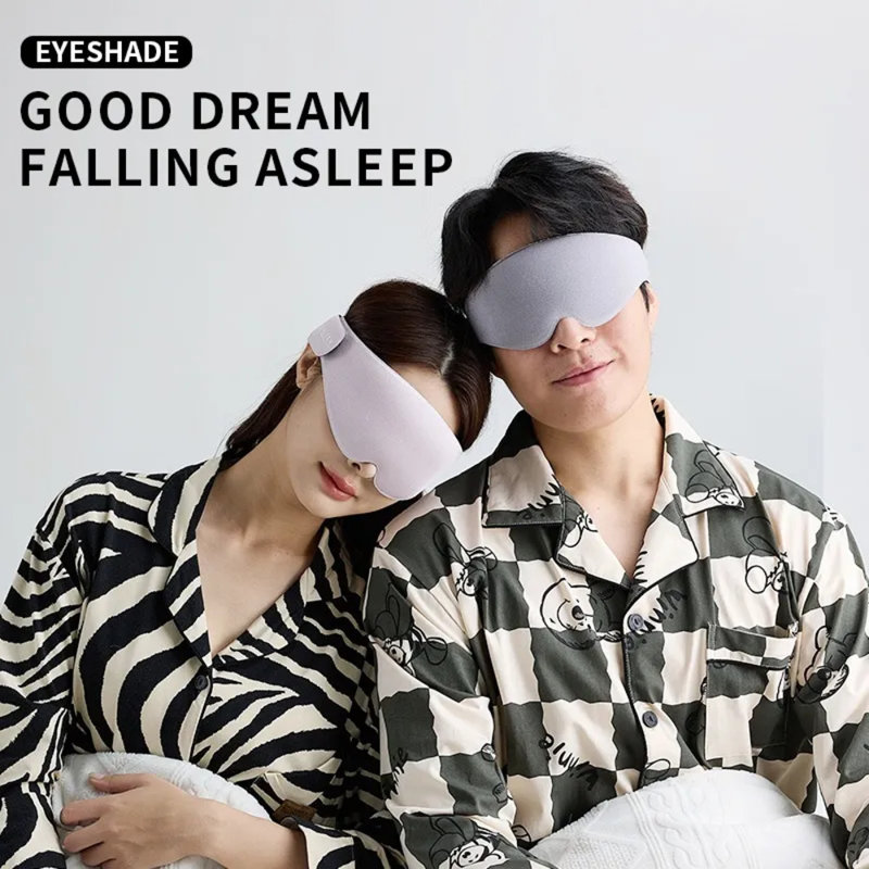 3d Light-blocking Sleep Mask – Breathable & Skin-friendly For Travel, Office & Deep Rest, Gray