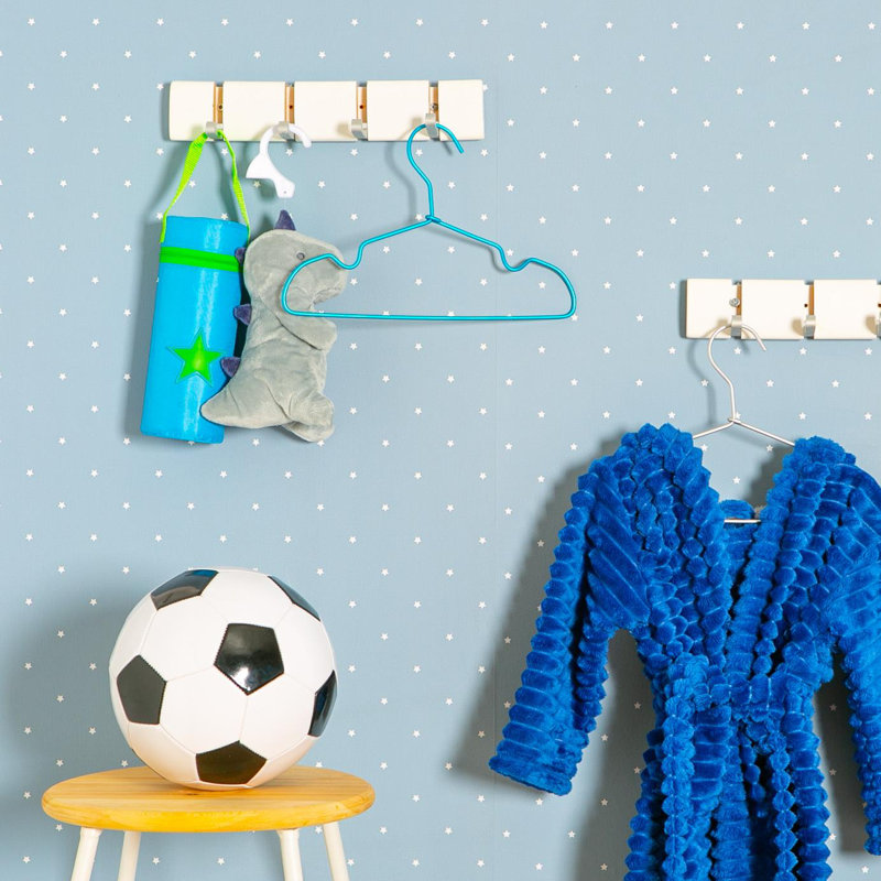 Harbour Housewares - Metallic Children's Coat Hanger, Blue
