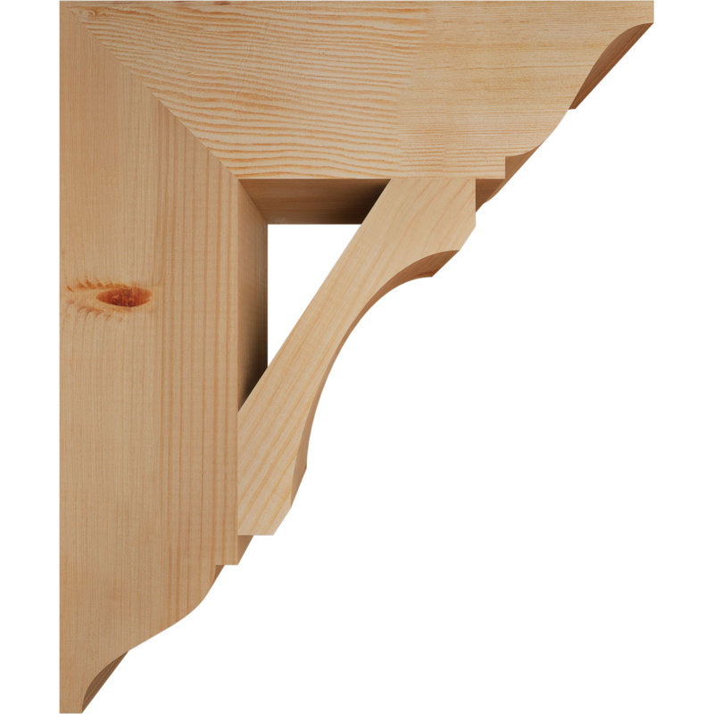 Support en bois rustique traditionnel BKTLEC01, Douglas (lisse), H 24 po x l 5,5 po x P 20 po
