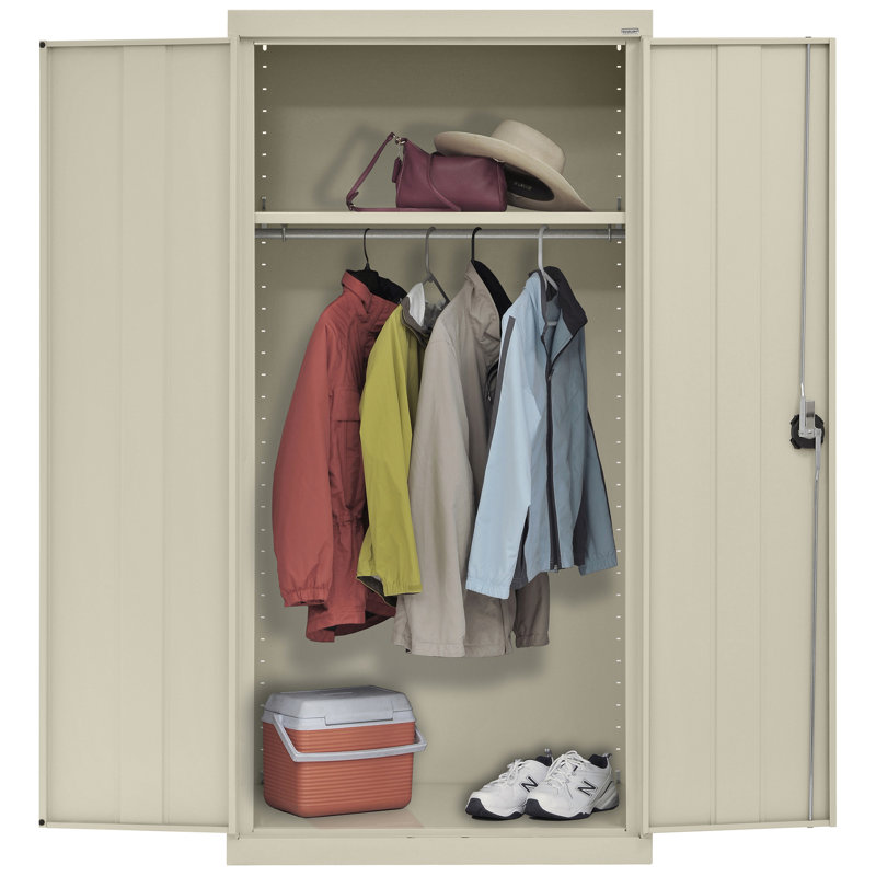 Armoire de rangement garde-robe, H 72 po x l 36 po x P 24 po, Mastic