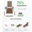 Chaise longue de patio avec dossier inclinable-129427515