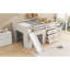 Lit mezzanine bas double avec rangement, en bois MDF, moderne et peu encombrant pour chambre d'enfant