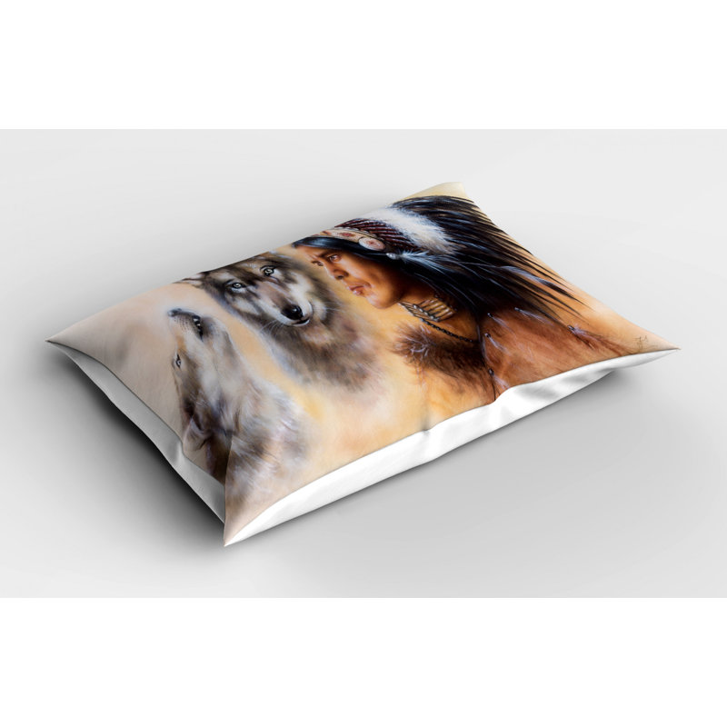 Taie décorative en microfibre de polyester noir / brun, Lit simple
