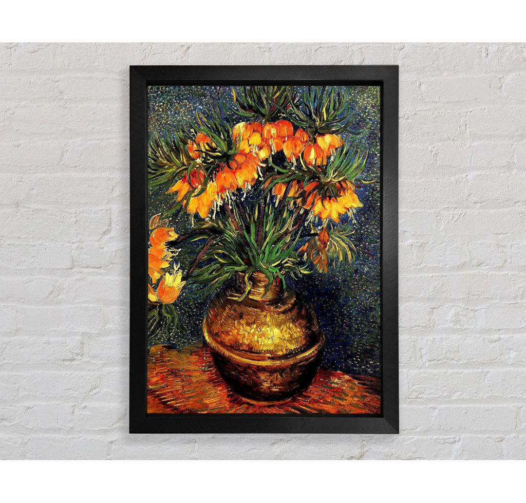 Fritillaries In A Copper Vase von Vincent Van Gogh - Einzelne Bilderrahmen Kunstdrucke