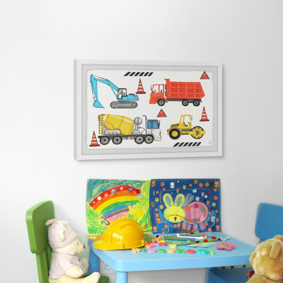 «Il Road Road Camions», reproduction encadrée