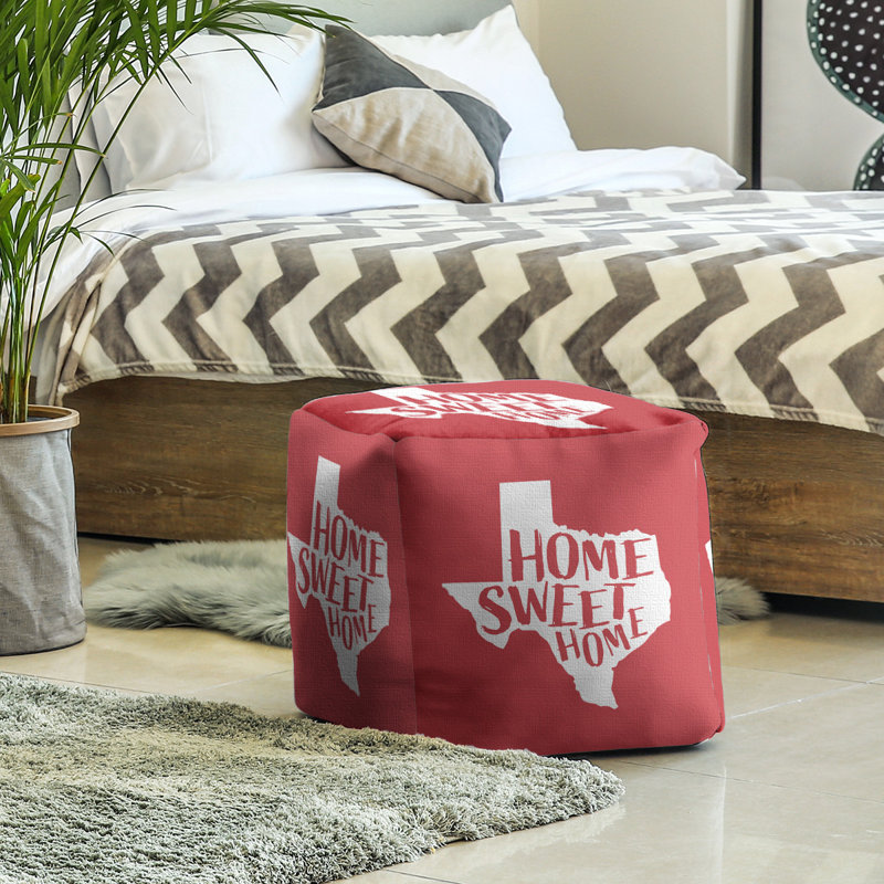 Repose-pieds à cubes the home texas, Rouge