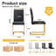 Chaises de salle à manger cantilever modernes Amari en similicuir avec piètement chromé-1469184118-1469184117