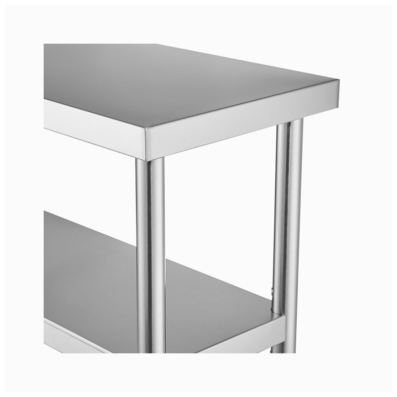 Table de préparation des aliments à 3 niveaux en acier inoxydable SUS201 de l 27,17 po x P 17,72 po VEVOR