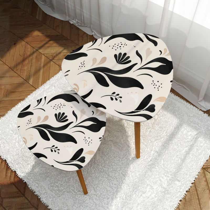 Ensemble de 2 tables basses gigognes Triangle