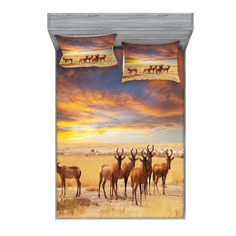 Microfiber Sheet Set, Queen Sheet Set with Fitted Sheet