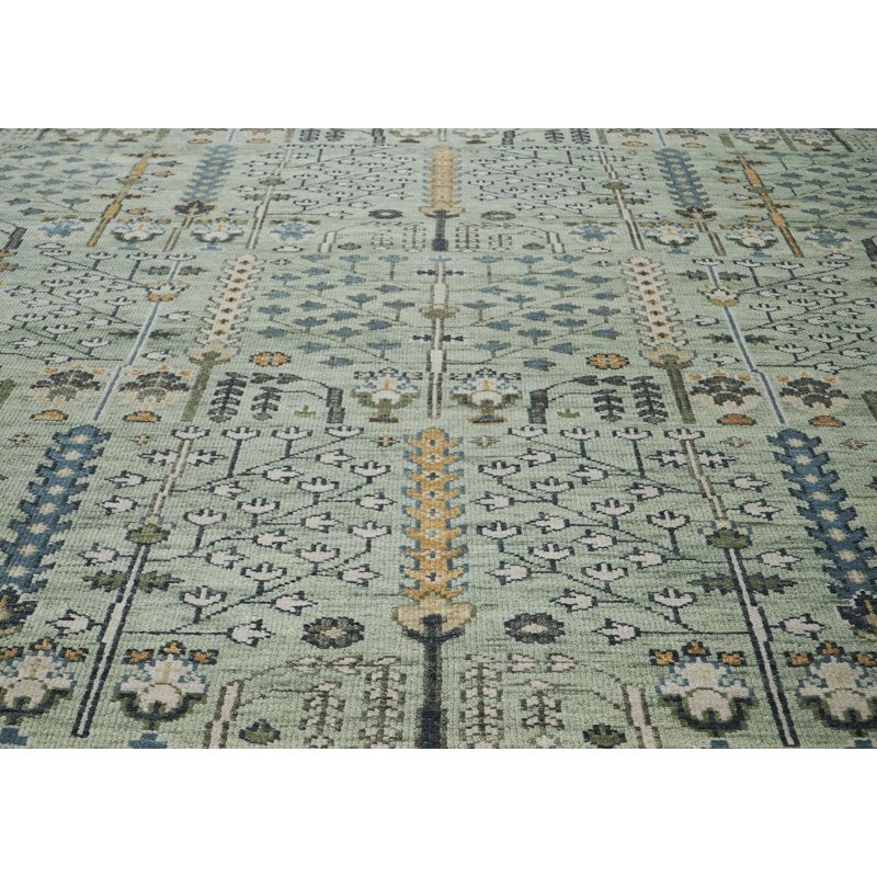 Tapis transitionnel céladon Oushak 12 x 15