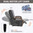 Power Brown Leatheraire Lift Recliner Chair Dual Motor Infinite Position Up To 350 LBS-1356668393