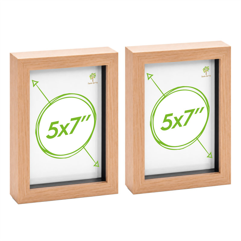 Nicola Spring - 3D Box Photo Frames, 20cm H x 15cm W x 3.5cm D, Beige