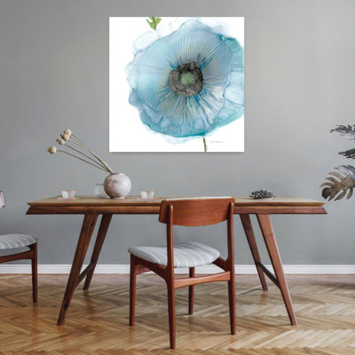 Art mural abstrait irisé bleu coquelicot II
