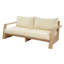Causeuse en bois d'acacia avec coussins Zorin Modern Coastal Patio