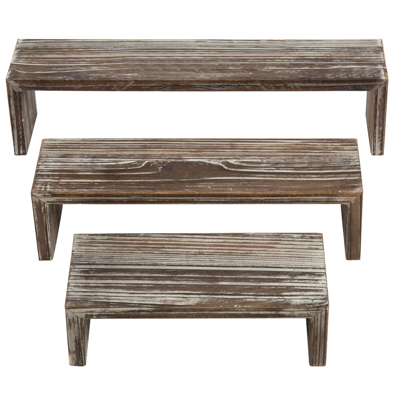Ensemble de 3 tiroirs en bois montés sur emboîtement pour présentoirs à dessert, bijoux et vente au détail