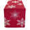 Embroidered Snowflake Christmas Table Runner - Holiday Table Decor for Dining and Seasonal Entertaining