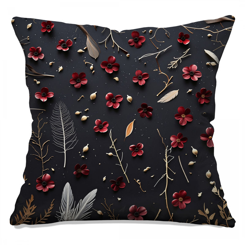 Coussin Floral, 14 X 14 pouces